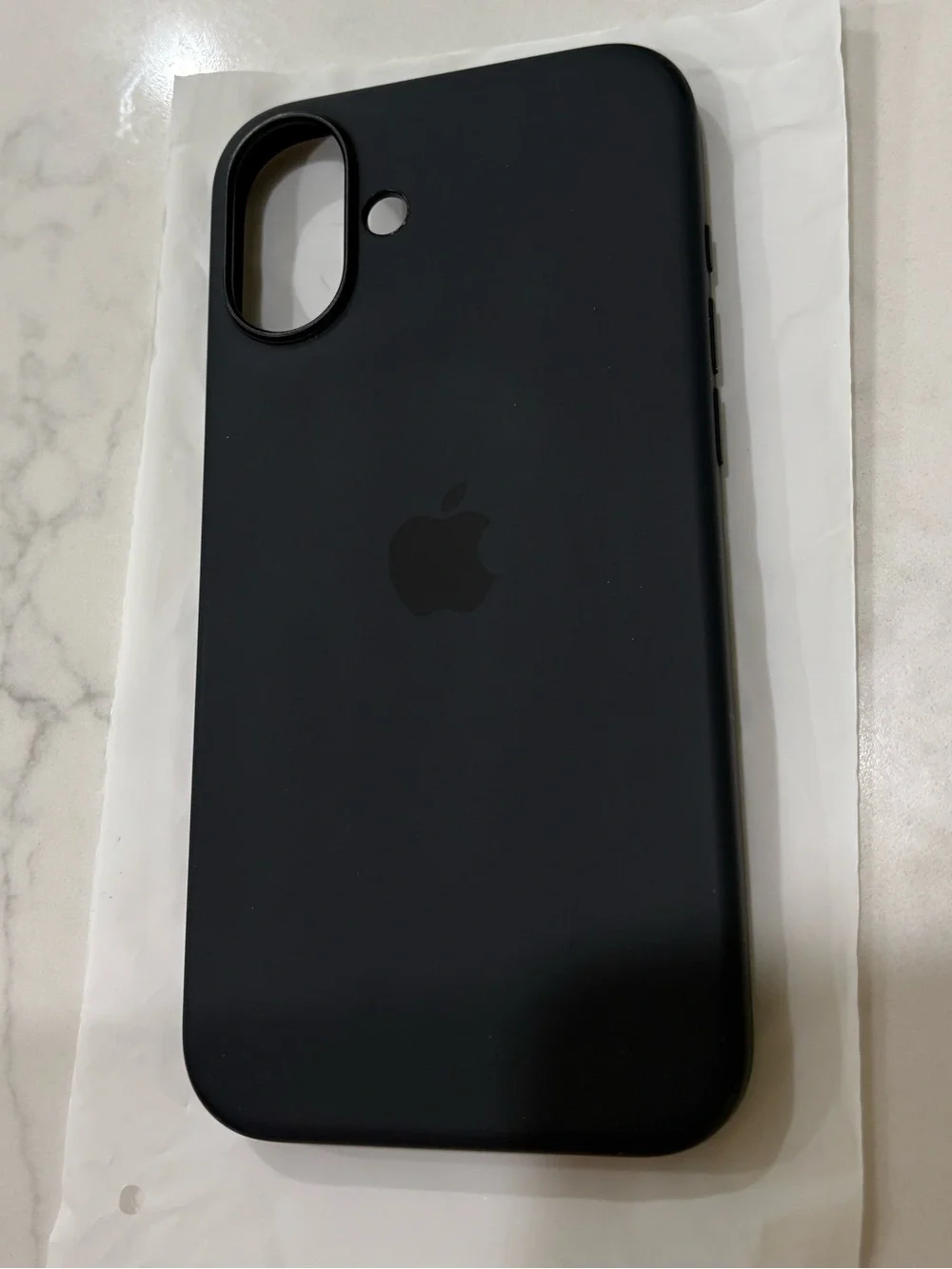 Apple Black Silicone iPhone Case- 16 plus